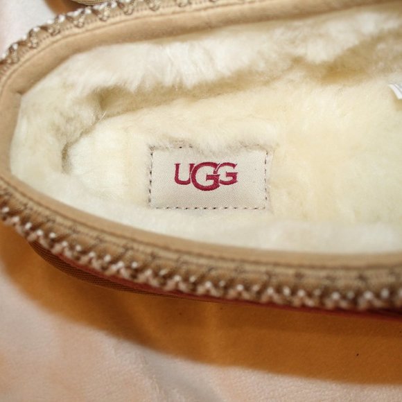 NIB UGG MEN'S TASMAN CORDUROY SLIP ON SHEARLING LINED‎ SLIPPERS RED - Picture 6 of 8